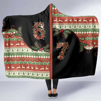 Western Yoke Hooded Blanket Funny Six Seven Christmas - Wonder Print Shop