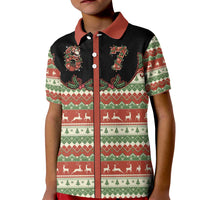 Western Yoke Kid Polo Shirt Funny Six Seven Christmas - Wonder Print Shop