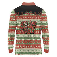 Western Yoke Long Sleeve Polo Shirt Funny Six Seven Christmas - Wonder Print Shop