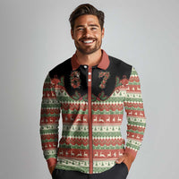 Western Yoke Long Sleeve Polo Shirt Funny Six Seven Christmas - Wonder Print Shop