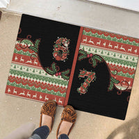 Western Yoke Rubber Doormat Funny Six Seven Christmas - Wonder Print Shop