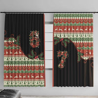 Western Yoke Window Curtain Funny Six Seven Christmas - Wonder Print Shop