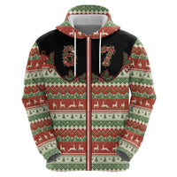 Western Yoke Zip Hoodie Funny Six Seven Christmas - Wonder Print Shop
