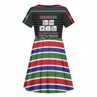 Gambia Kid Short Sleeve Dress Perfect Periodic Element Of African - Wonder Print Shop