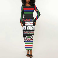 Gambia Long Sleeve Bodycon Dress Perfect Periodic Element Of African - Wonder Print Shop