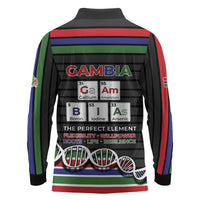 Gambia Long Sleeve Polo Shirt Perfect Periodic Element Of African - Wonder Print Shop