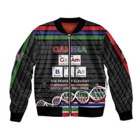 Gambia Sleeve Zip Bomber Jacket Perfect Periodic Element Of African - Wonder Print Shop