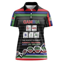 Gambia Women Polo Shirt Perfect Periodic Element Of African - Wonder Print Shop