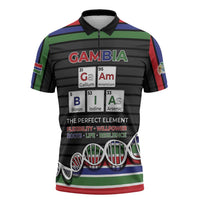 Gambia Zipper Polo Shirt Perfect Periodic Element Of African - Wonder Print Shop