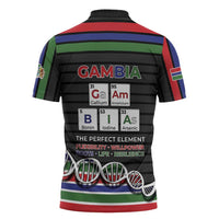 Gambia Zipper Polo Shirt Perfect Periodic Element Of African - Wonder Print Shop