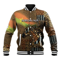 Personalized Burkina Faso Baseball Jacket African Tribal Horse Patchwork Style - Wonder Print Shop