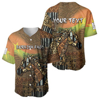 Personalized Burkina Faso Baseball Jersey African Tribal Horse Patchwork Style - Wonder Print Shop