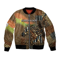 Personalized Burkina Faso Bomber Jacket African Tribal Horse Patchwork Style - Wonder Print Shop