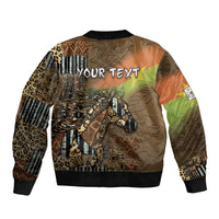 Personalized Burkina Faso Bomber Jacket African Tribal Horse Patchwork Style - Wonder Print Shop