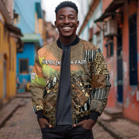 Personalized Burkina Faso Bomber Jacket African Tribal Horse Patchwork Style - Wonder Print Shop