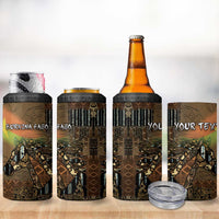 Personalized Burkina Faso 4 in 1 Can Cooler Tumbler African Tribal Horse Patchwork Style - Wonder Print Shop