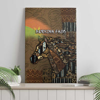 Burkina Faso Canvas Wall Art African Tribal Horse Patchwork Style - Wonder Print Shop