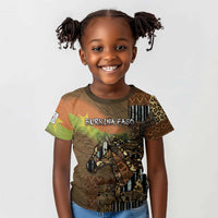 Personalized Burkina Faso Kid T shirt African Tribal Horse Patchwork Style - Wonder Print Shop