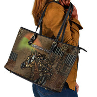 Burkina Faso Leather Tote Bag African Tribal Horse Patchwork Style - Wonder Print Shop