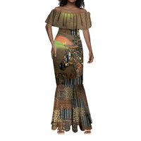 Personalized Burkina Faso Mermaid Dress African Tribal Horse Patchwork Style - Wonder Print Shop