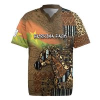 Personalized Burkina Faso Rugby Jersey African Tribal Horse Patchwork Style - Wonder Print Shop
