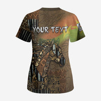 Personalized Burkina Faso Scrub Top African Tribal Horse Patchwork Style - Wonder Print Shop