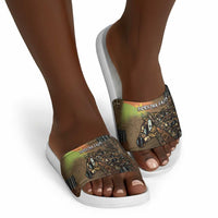 Burkina Faso Slide Sandals African Tribal Horse Patchwork Style - Wonder Print Shop