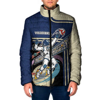 Custom Volleyball Padded Jacket Astronaut Cosmic Spiker
