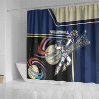 Volleyball Shower Curtain Astronaut Cosmic Spiker