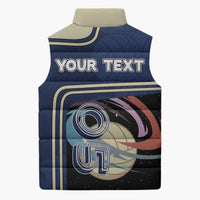 Custom Volleyball Sleeveless Puffer Jacket Astronaut Cosmic Spiker