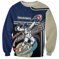 Custom Volleyball Sweatshirt Astronaut Cosmic Spiker