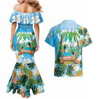 Toucan Belize Couples Matching Mermaid Dress and Hawaiian Shirt Tropical Vibes DT05