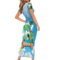 Toucan Belize Family Matching Short Sleeve Bodycon Dress and Hawaiian Shirt Tropical Vibes DT05