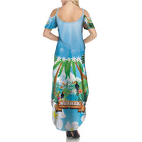 Toucan Belize Family Matching Summer Maxi Dress and Hawaiian Shirt Tropical Vibes DT05