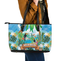 Toucan Belize Leather Tote Bag Tropical Vibes