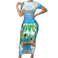 Toucan Belize Short Sleeve Bodycon Dress Tropical Vibes DT05
