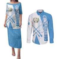 Guatemala Couples Matching Puletasi and Long Sleeve Button Shirt Quetzal Bird Guatemalan Soul DT05