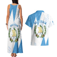Guatemala Couples Matching Tank Maxi Dress and Hawaiian Shirt Quetzal Bird Guatemalan Soul DT05