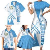 Guatemala Family Matching Short Sleeve Bodycon Dress and Hawaiian Shirt Quetzal Bird Guatemalan Soul DT05