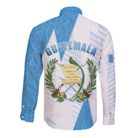 Guatemala Long Sleeve Button Shirt Quetzal Bird Guatemalan Soul DT05