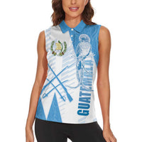 Guatemala Women Sleeveless Polo Shirt Quetzal Bird Guatemalan Soul DT05
