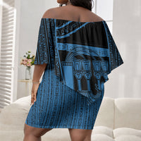 Egypt Menat Off Shoulder Short Dress Ancient Mythology Goddess Hathor Necklace