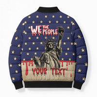 Personalized USA 4th Of July Bomber Puffer Jacket We The People - Wonder Print Shop