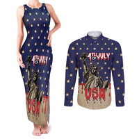 Personalized USA 4th Of July Couples Matching Tank Maxi Dress and Long Sleeve Button Shirt We The People - Wonder Print Shop