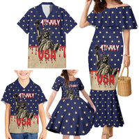 Personalized USA 4th Of July Family Matching Mermaid Dress and Hawaiian Shirt We The People - Wonder Print Shop