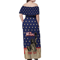 Personalized USA 4th Of July Family Matching Off Shoulder Maxi Dress and Hawaiian Shirt We The People - Wonder Print Shop