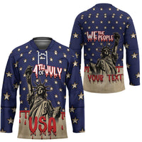 Personalized USA 4th Of July Hockey Jersey We The People - Wonder Print Shop