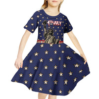 Personalized USA 4th Of July Kid Short Sleeve Dress We The People - Wonder Print Shop