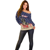 Personalized USA 4th Of July Off Shoulder Sweater We The People - Wonder Print Shop