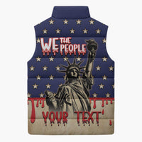 Personalized USA 4th Of July Sleeveless Puffer Jacket We The People - Wonder Print Shop